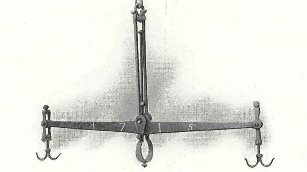 John White Dutch-end beam scale from 1715